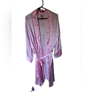 NWT Show Me Your Mumu Harlow Belted Robe Pink & White Striped OS